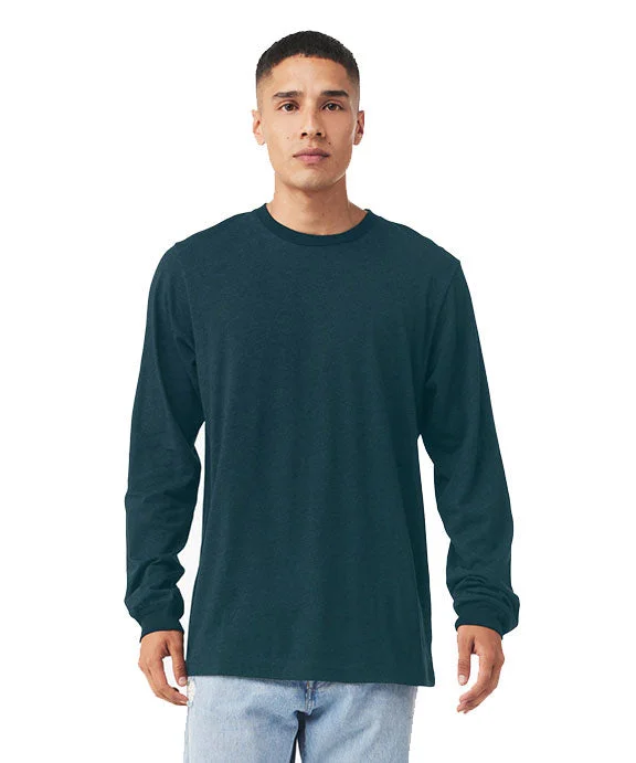 Men's lightweight long sleeve linen shirts for summer beach vacations 3501 - Bella + Canvas Unisex Jersey Long-Sleeve T-Shirt | Atlantic