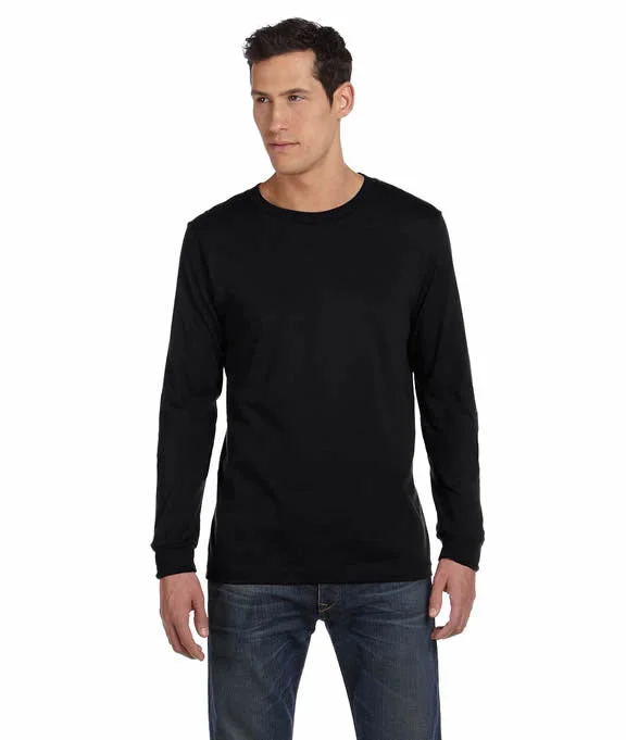 Men's long sleeve flannel plaid shirts with a classic rustic look 3501 - Bella + Canvas Unisex Jersey Long-Sleeve T-Shirt | Black