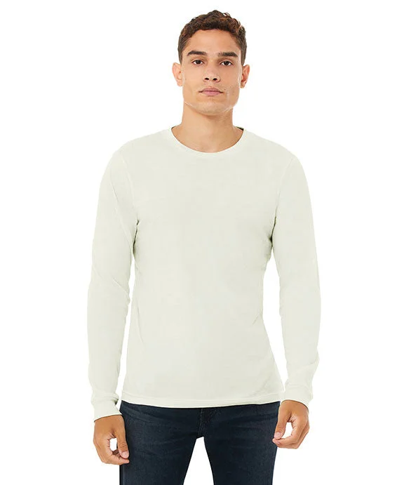 Men's long sleeve military - style utility shirts with multiple pockets 3501 - Bella + Canvas Unisex Jersey Long-Sleeve T-Shirt | Citron
