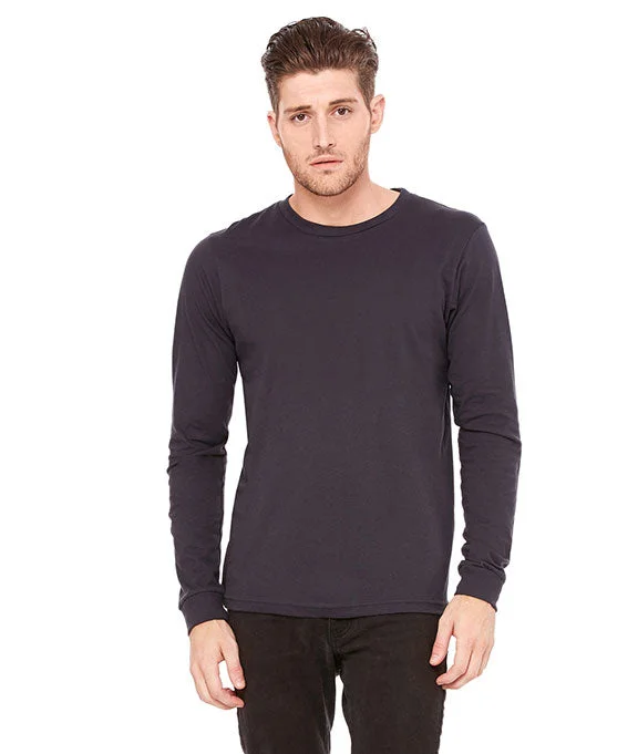 Men's oversized long sleeve graphic tees for a trendy streetwear look 3501 - Bella + Canvas Unisex Jersey Long-Sleeve T-Shirt | Dark Grey