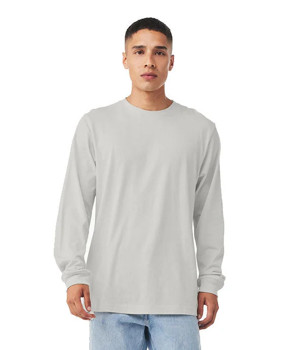 Men's oversized long sleeve graphic tees for a trendy streetwear look 3501 - Bella + Canvas Unisex Jersey Long-Sleeve T-Shirt | Silver