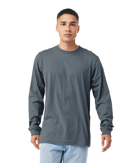 Men's waterproof long sleeve rain shirts for outdoor hiking in the rain 3501 - Bella + Canvas Unisex Jersey Long-Sleeve T-Shirt | Steel Blue