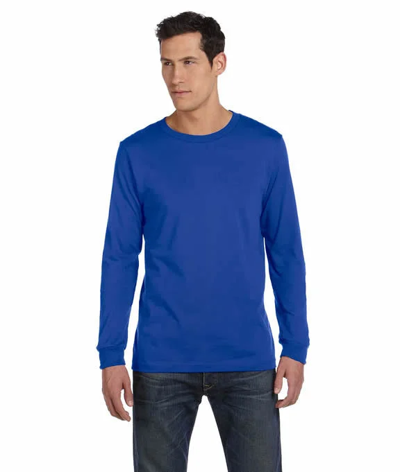 Men's stretch long sleeve denim shirts for a comfortable casual style 3501 - Bella + Canvas Unisex Jersey Long-Sleeve T-Shirt | True Royal