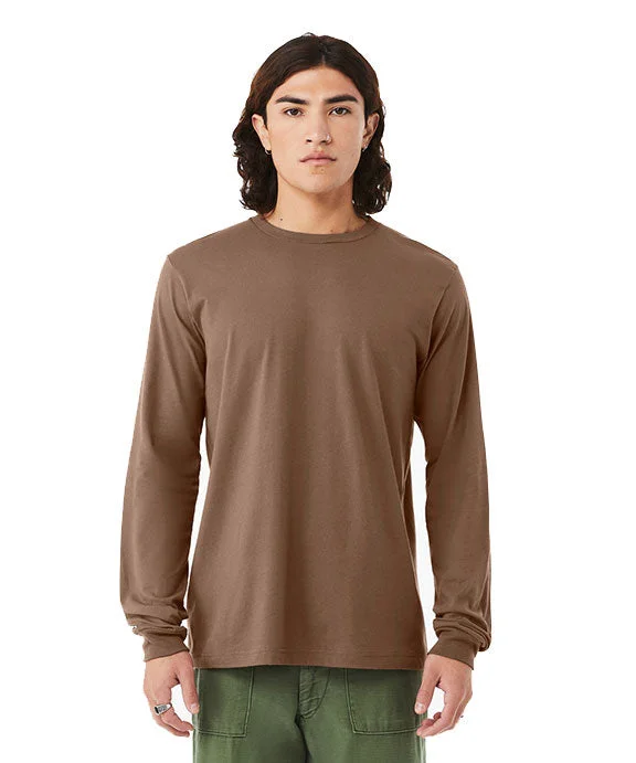 Men's long sleeve dress shirts with French cuffs for formal events 3501 - Bella + Canvas Unisex Jersey Long-Sleeve T-Shirt | Vintage Brown