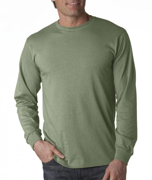 Men's long sleeve turtleneck sweaters in cashmere for a luxurious feel 4930 - Fruit of the Loom 100% Heavy Cotton HD® Long-Sleeve T-Shirt | Sagestone