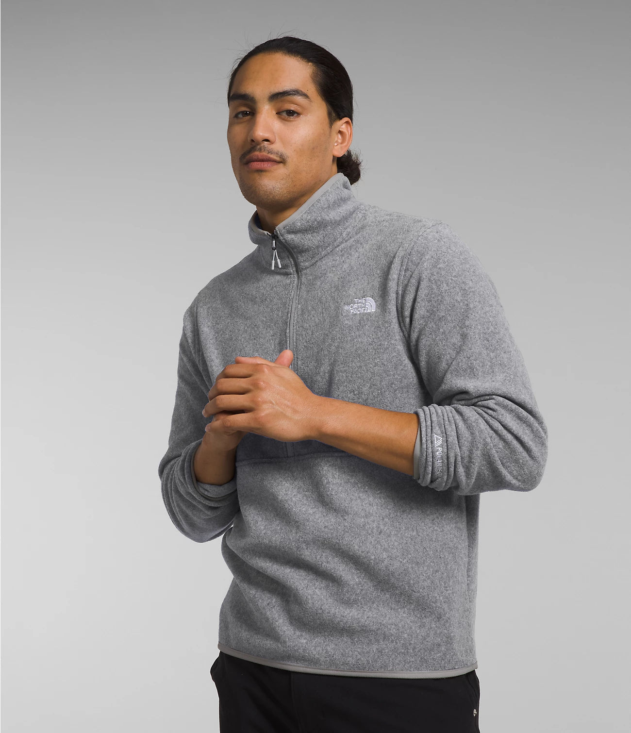 Plus Size Men's Long - Sleeve Thermal Pullover in Black for Extra Warmth in Cold Weather North face Men’s Alpine Polartec 100 ½-Zip