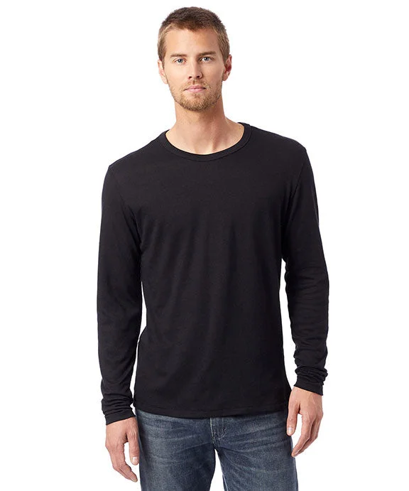 Men's stretch long sleeve denim shirts for a comfortable casual style 5100BP - Alternative Unisex Keeper Long-Sleeve Shirt | Black