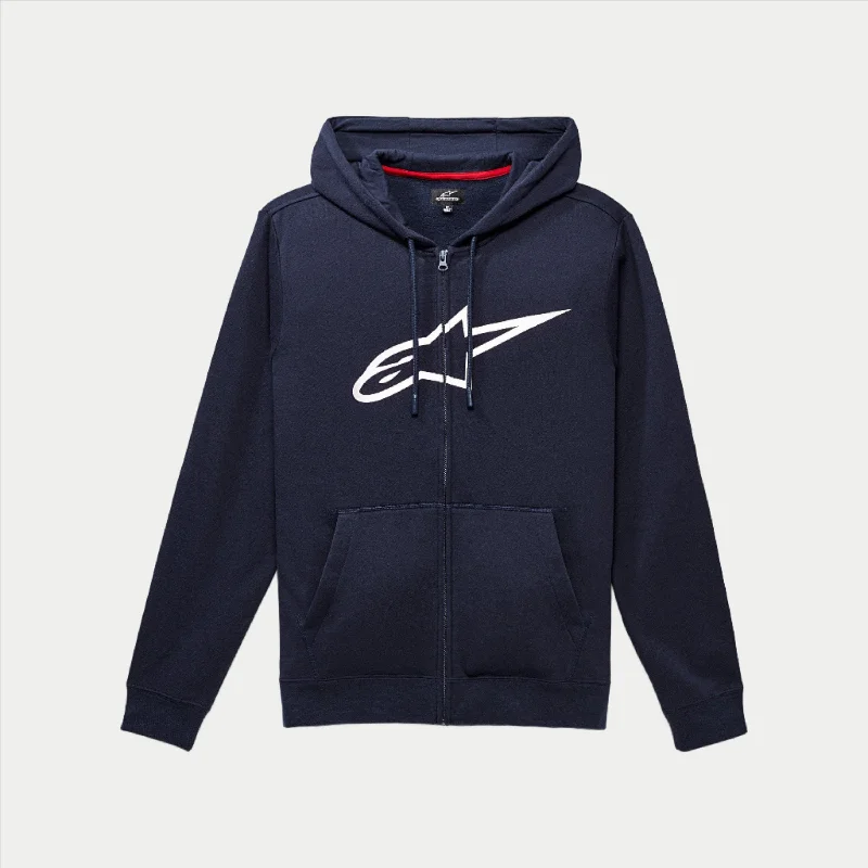 Plus Size Men's Striped Pullover in Navy and White for a Nautical - Inspired Look Ageless II Zip Hoodie