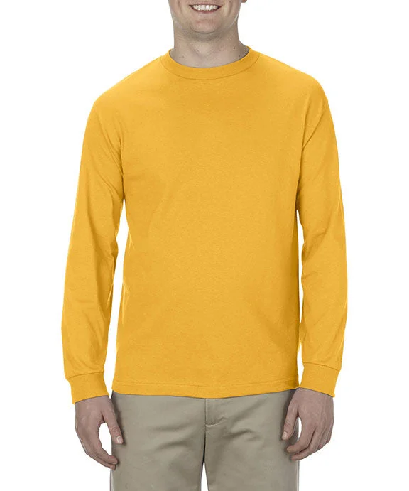 Men's long sleeve military - style utility shirts with multiple pockets AL1304 - American Apparel Adult Long-Sleeve T-Shirt | Gold