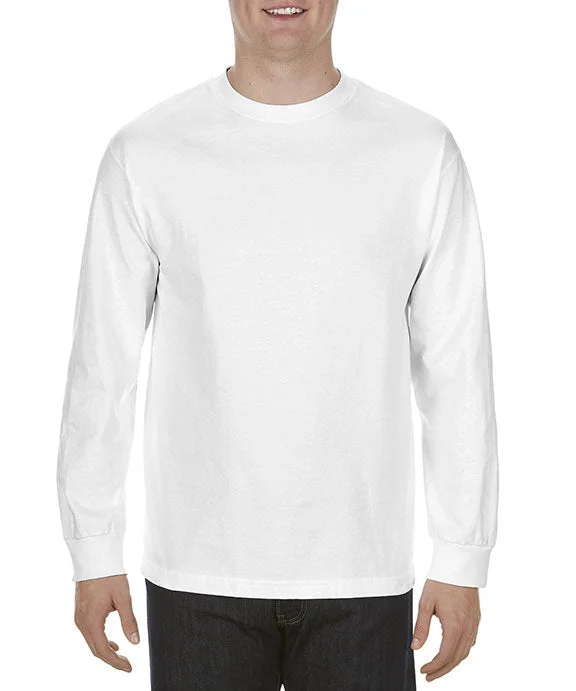 Men's printed long sleeve Hawaiian shirts for tropical getaways AL1304 - American Apparel Adult Long-Sleeve T-Shirt
