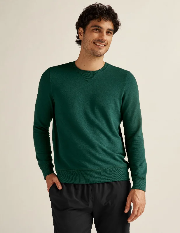 Men's Metallic - Trimmed Pullover in Silver for a Glamorous Party Outfit Always Beyond Men's Crew Pullover