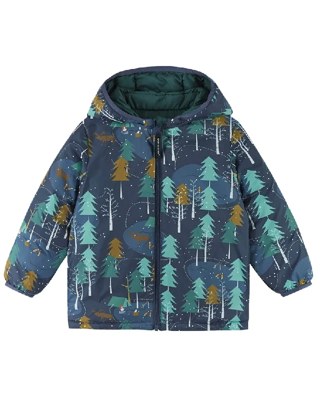 Men down jackets with a water - repellent outer shell for wet winter days Andy & Evan Reversible Hooded Puffer Jacket