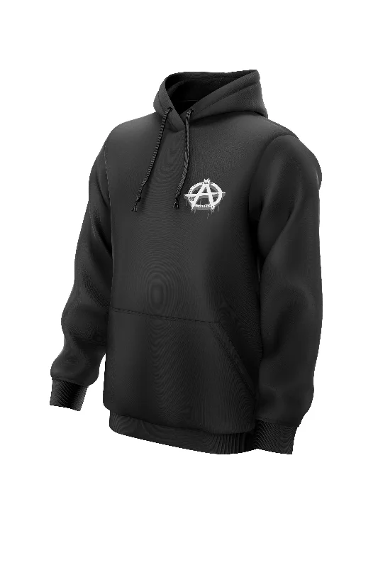Men hoodie with a drawstring hood and adjustable hem AS '3D' HOODIE - BLACK