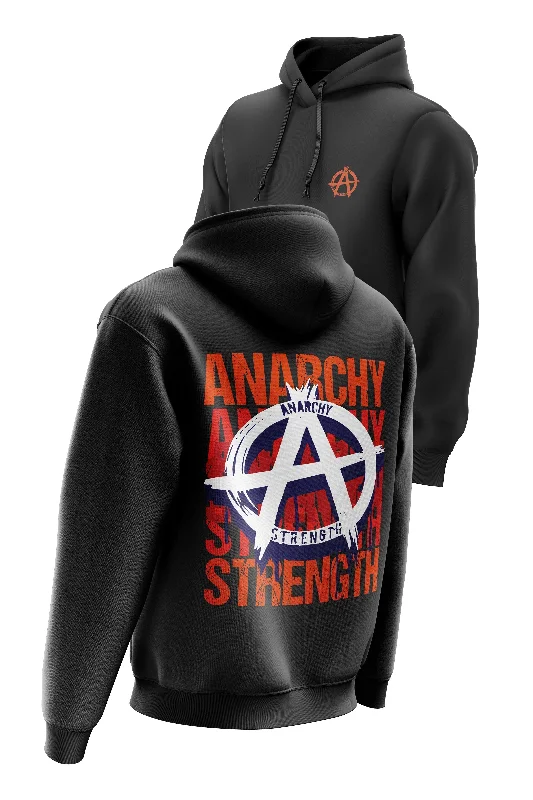 Men hoodie with a drawstring hood and adjustable hem AS 'BLOCK TYPE' HOODIE - BLACK