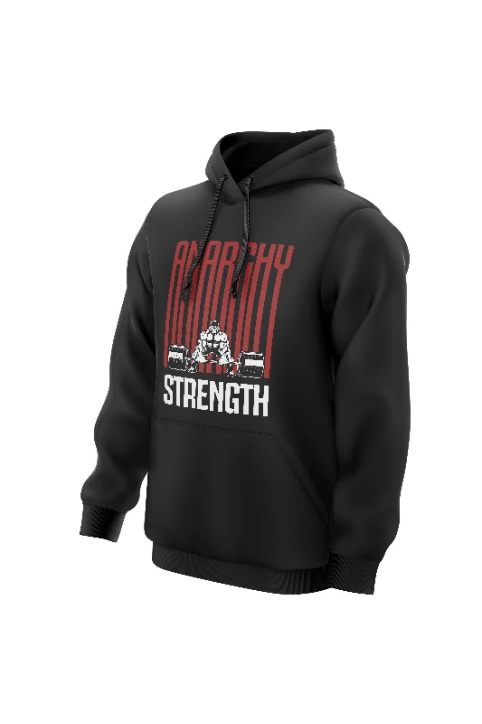 Oversized men hoodie with dropped shoulders for a streetwear look AS Deadlift Hoodie - Black