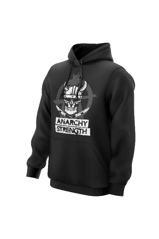 Men hoodie with a drawstring hood and adjustable hem AS 'VIKING' HOODIE - BLACK