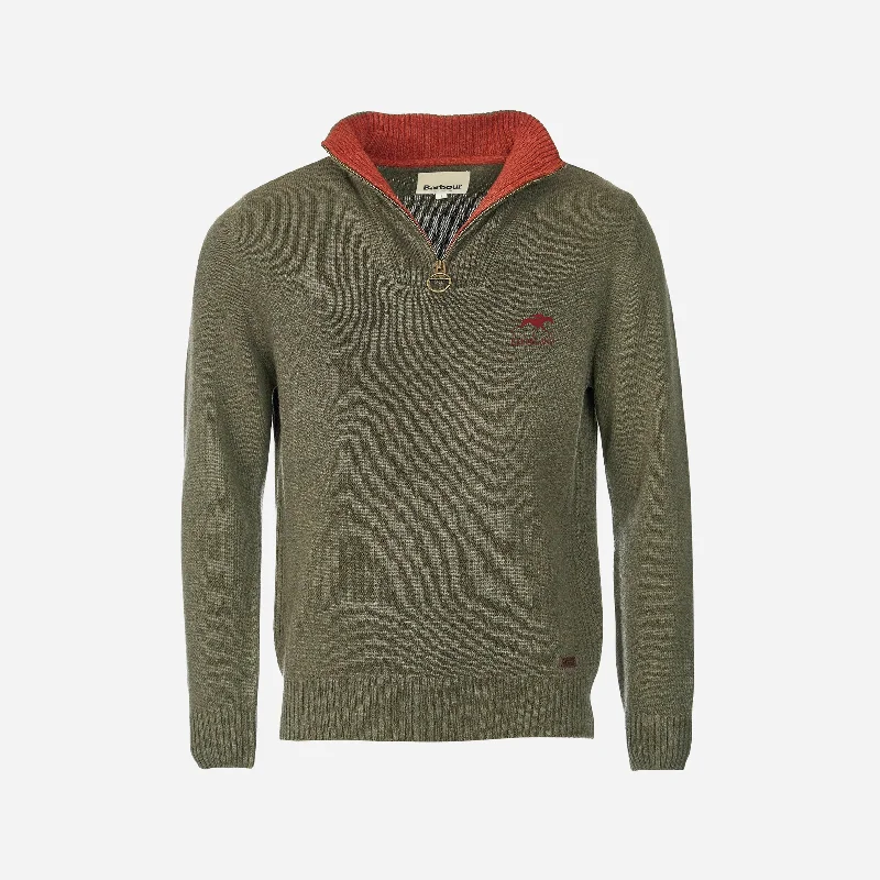 Plus Size Men's Striped Pullover in Navy and White for a Nautical - Inspired Look Barbour Keeneland Men's Nelson Essential 1/2 Zip