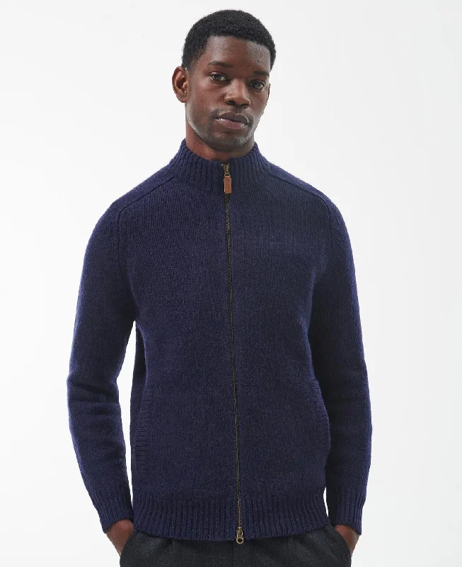 Athletic Fit Men's Moisture - Wicking Polyester Pullover in Neon Green for Workouts Barbour Men's Calder Zip Through Jumper - Navy