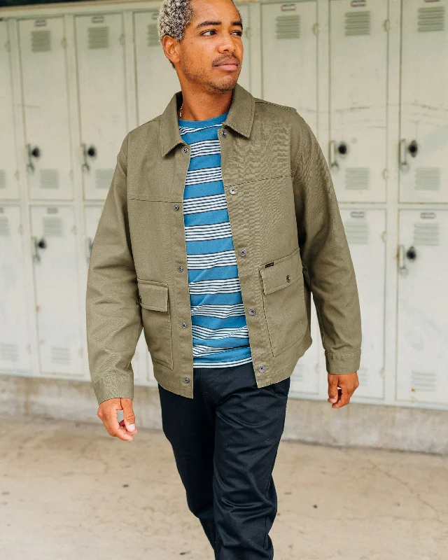 Organic cotton men hoodie for a sustainable and soft feel Barton Jacket - Thyme Green