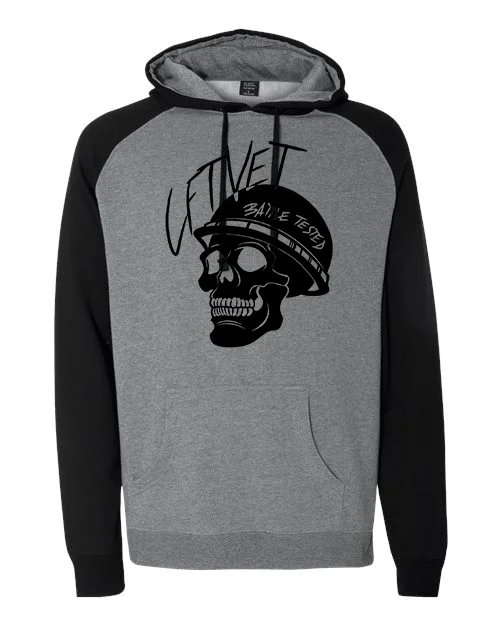 Regular Fit Men's Denim - Look Pullover in Blue for a Casual and Edgy Outfit Battle Tested Skull Hoodie