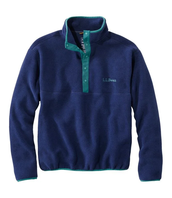 Men fleece tracksuits for athletic training sessions Bean's Classic Snap Fleece II Pullover Adults