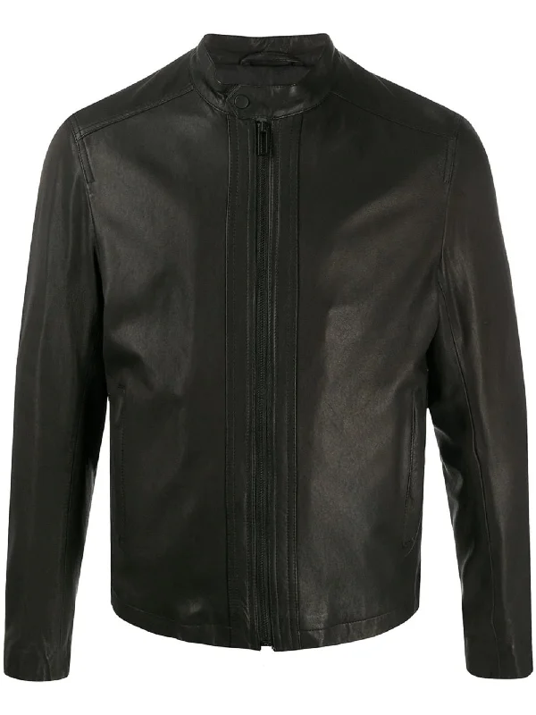 Men leather jackets with a distressed look for a rugged and vintage appeal Black Leather Jacket