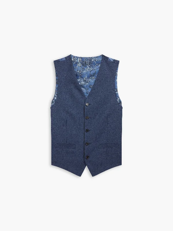 Lightweight men vest made from recycled materials for eco - conscious consumers Blake Italian Luxury Slim Denim Waistcoat