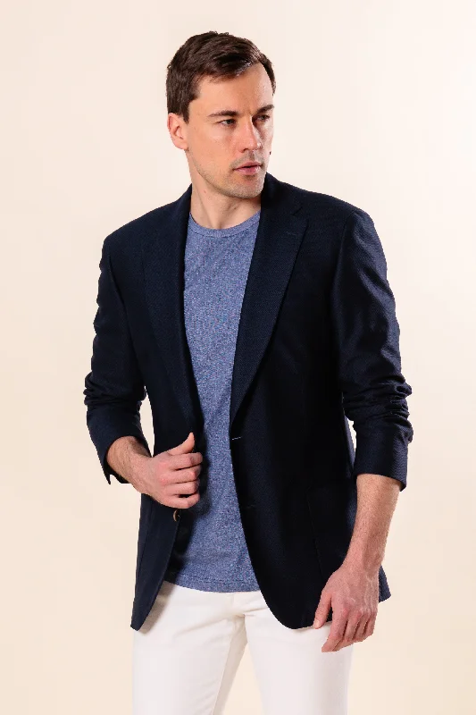 Men Blazers with Space - Themed Prints for a Sci - Fi Fan​ Blazer "COMO" / Wool Jersey by Loro Piana