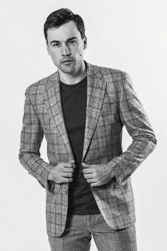Men Blazers with Animal Prints (Leopard, Zebra) for a Wild Style​ Blazer / Loro Piana Winter Season Wool, Silk, Alpaca & Cashmere Blends