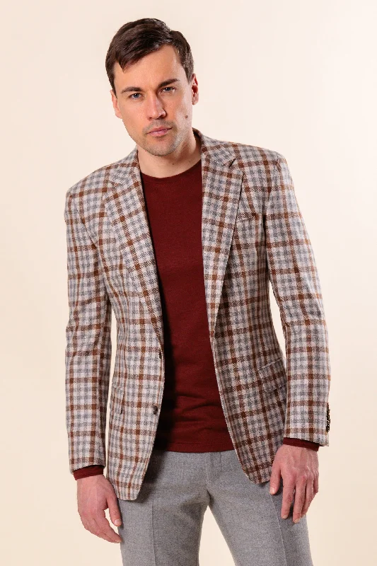 Men Blazers with Vintage - Inspired Patterns for a Classic Look​ Blazer “MILANO” / Cashmere & Silk by Loro Piana
