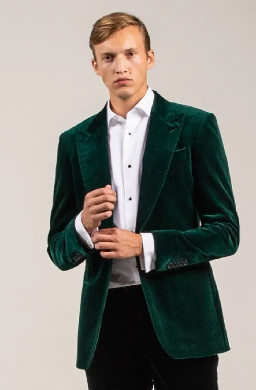 Men Blazers with Camouflage Prints for Outdoor Enthusiasts​ Blazer "TUXEDO" / Velvet by Loro Piana