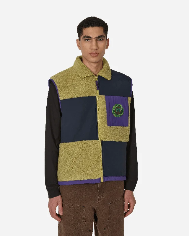 Men vest with a mandarin collar for a sophisticated appearance Paneled Field Vest Multicolor