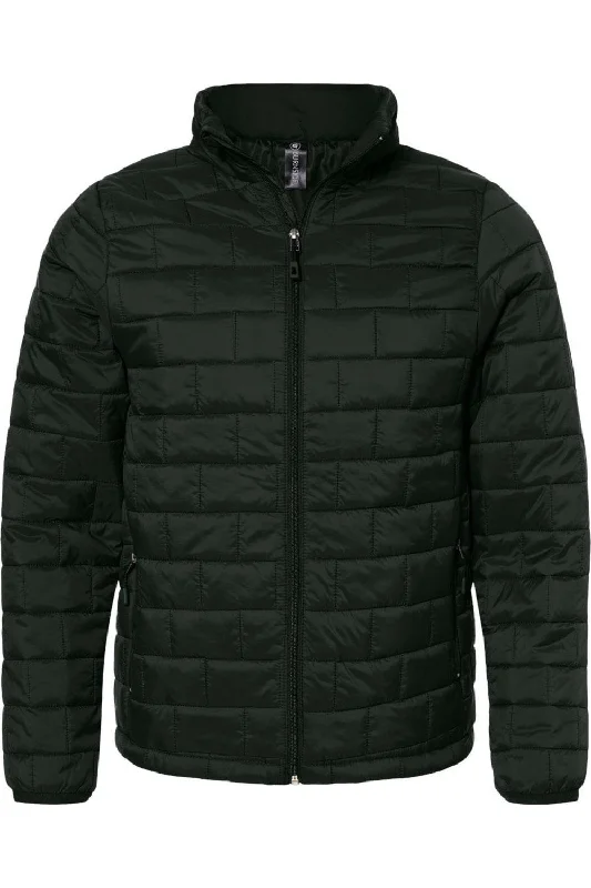 Slim - fit men down jackets in sleek black for a modern and stylish look Burnside Elemental Puffer Jacket
