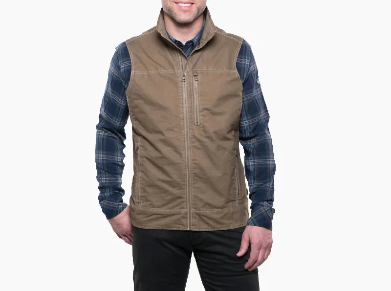 Velvet men waistcoats in rich jewel tones for a luxurious feel Burr Vest In Khaki