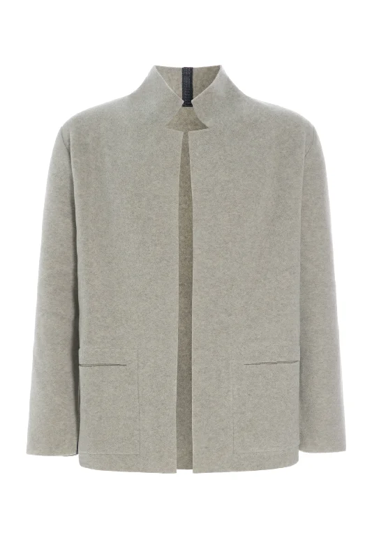 Men fleece beanies with a pom - pom for a trendy look CARDIGAN - 1001C - SAND