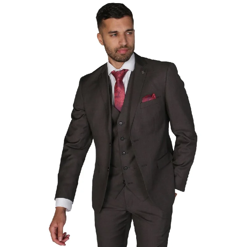 Men Blazers with Paisley Print for a Boho Twist​ Charles - Men's Charcoal Plain Formal Blazer