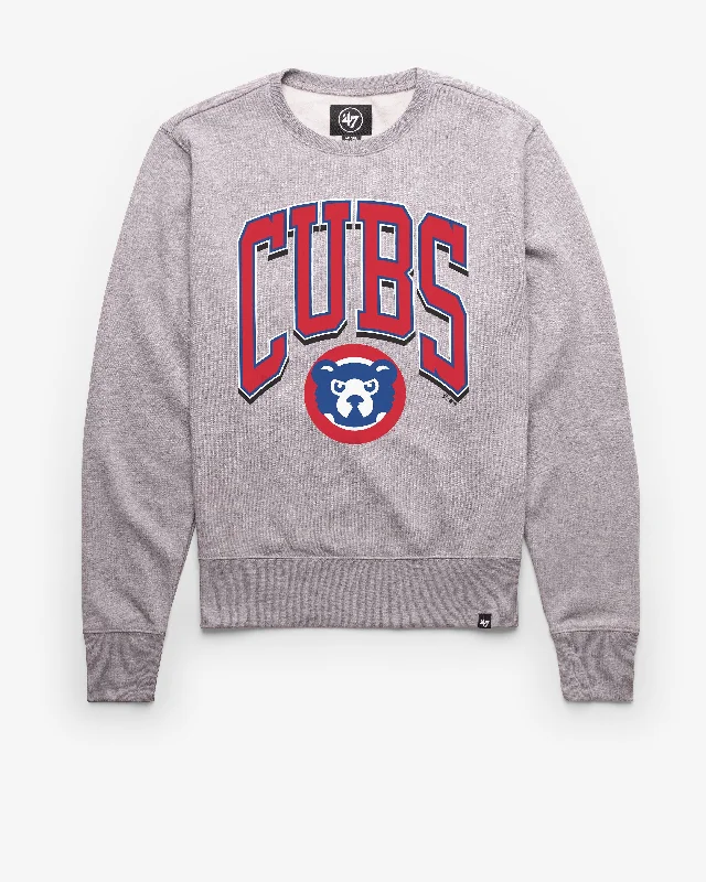 Zip - up men sweatshirt for easy on - and - off CHICAGO CUBS COOPERSTOWN WALK TALL '47 HEADLINE CREW
