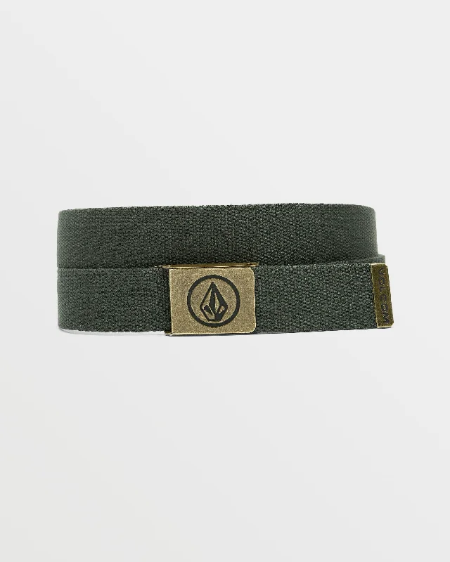 Slim - fit men hoodie to pair with skinny jeans Circle Web Belt - Dark Forest