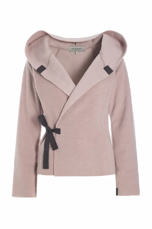 Men fleece quarter - zip pullovers with thumbholes CLASSIC FLEECE WRAP CARDIGAN - 1009 - NUDE