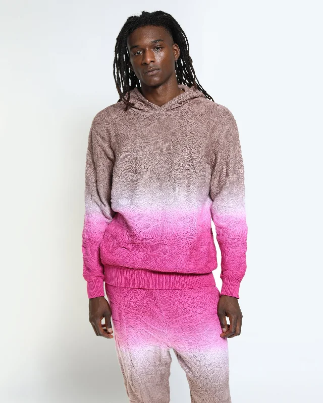 Men's Mock - Neck Pullover in Charcoal for a Modern and Sleek Appearance Crossover Netting Sweater Dip Dye Hoodie