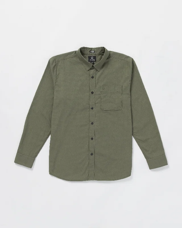 Tech - friendly men hoodie with a built - in headphone jack Date Knight Long Sleeve Shirt - Winter Moss