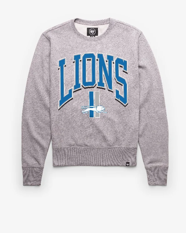 Solid - color men sweatshirt in classic navy blue DETROIT LIONS HISTORIC WALK TALL '47 HEADLINE CREW