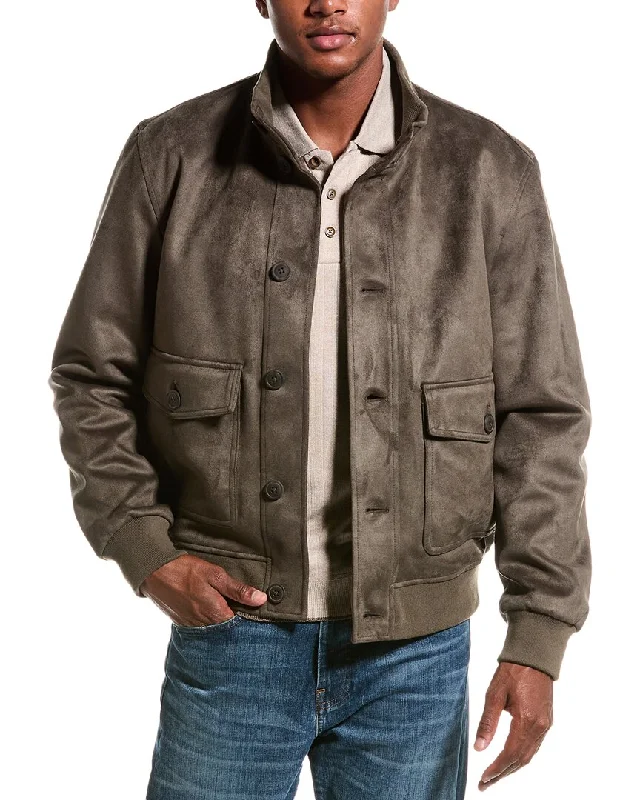 Lightweight men down jackets made for easy layering during travel Elie Tahari Button-Down Jacket