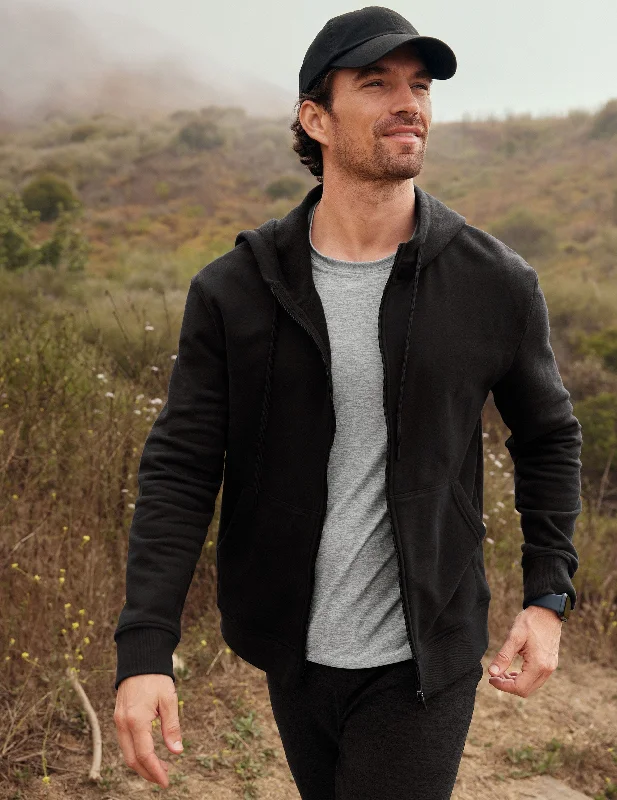 Plus Size Men's Henley - Style Pullover in Burgundy with Buttons for a Stylish and Comfortable Look Every Body Zip Front Hoodie