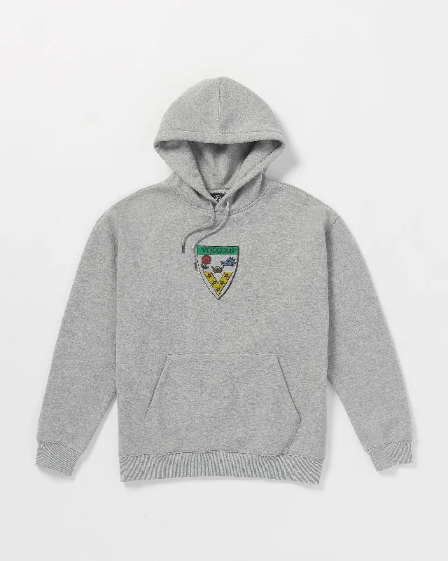 Men hoodie with a drawstring hood and adjustable hem Fergadelic Pullover Hoodie - Heather Grey