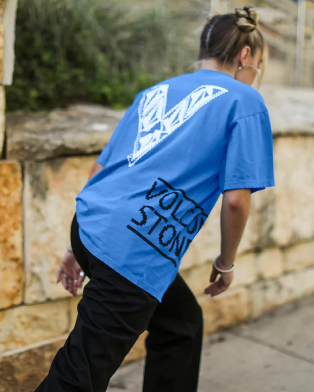 Men hoodie with a kangaroo pocket and ribbed cuffs Fergadelic Short Sleeve Tee - Patriot Blue