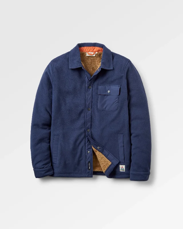 Men fleece - trimmed ski masks for winter sports Firelight Sherpa Lined Overshirt - Rich Navy