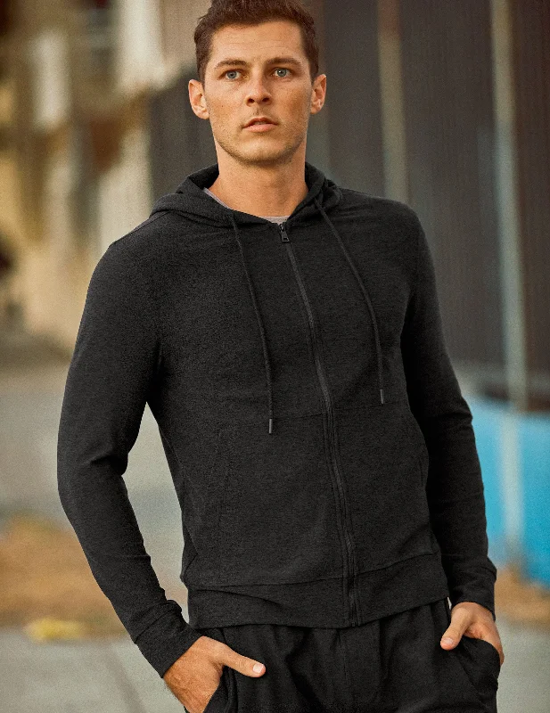 Plus Size Men's Long - Sleeve Thermal Pullover in Black for Extra Warmth in Cold Weather Freefit Men's Zip Hoodie