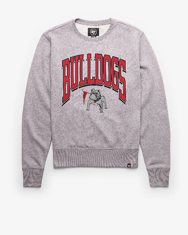 Hooded men sweatshirt with a drawstring closure GEORGIA BULLDOGS VINTAGE WALK TALL '47 HEADLINE CREW