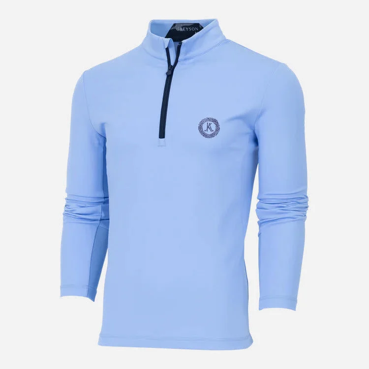Men's Metallic - Trimmed Pullover in Silver for a Glamorous Party Outfit Greyson Keeneland Men's Sequoia 1/4 Zip